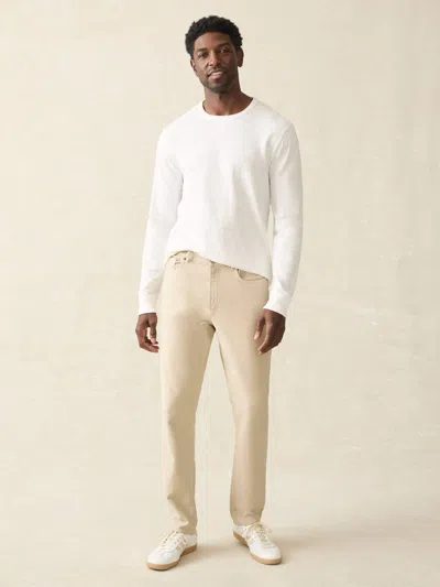 Faherty Stretch Terry 5-pocket Pants In Stone