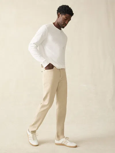 Faherty Stretch Terry 5-pocket Pants In Stone