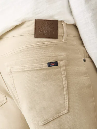 Faherty Stretch Terry 5-pocket Pants In Stone