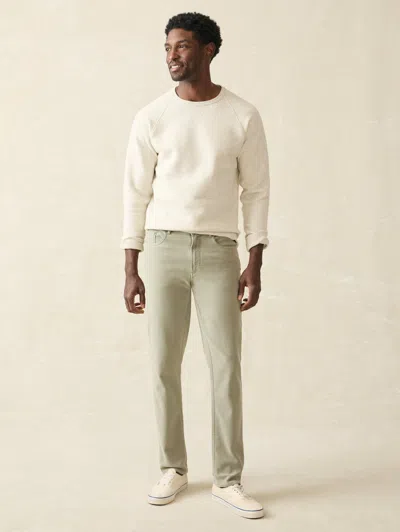 Faherty Stretch Terry 5 Pocket Pants Faded Olive In Faded Olive