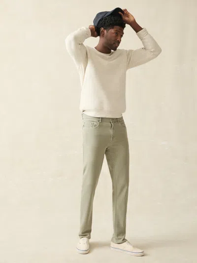 Faherty Stretch Terry 5 Pocket Pants Faded Olive In Faded Olive