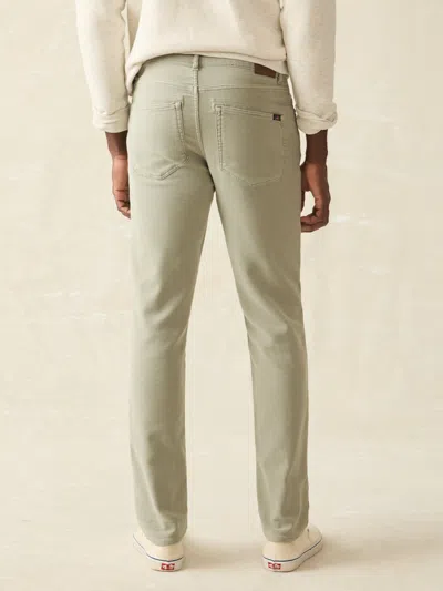Faherty Stretch Terry 5 Pocket Pants Faded Olive In Faded Olive