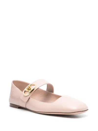 Shop Valentino Garavani Flat Shoes In Beige