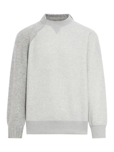 Shop Sacai Sweatshirt In Grey