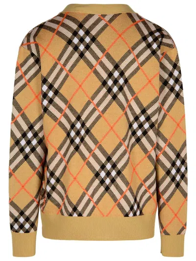 Burberry Embroidered Stretch Wool Blend Cardigan