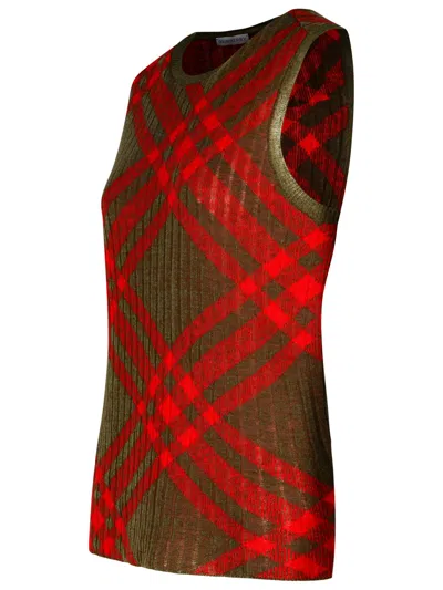 Burberry Wool And Mohair Checked Sweater
