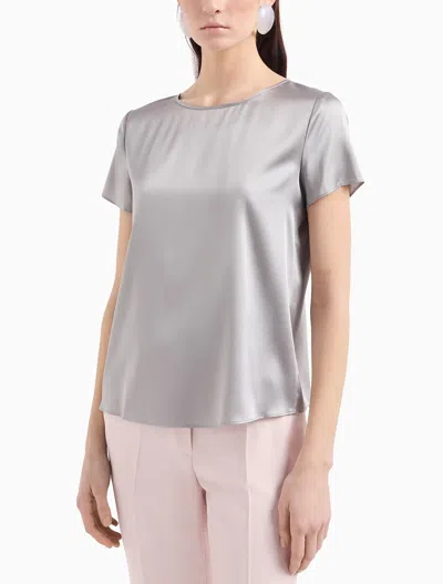 Emporio Armani Satin Stretch Silk T-shirt