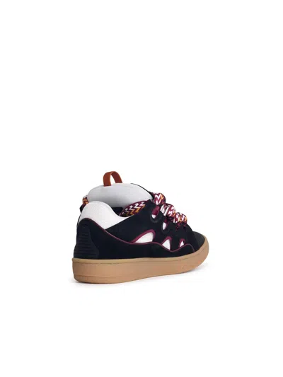 Shop Lanvin 'curb' Black Lear Blend Sneakers