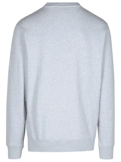 Shop Maison Kitsuné 'fox Head' Grey Cotton Sweatshirt