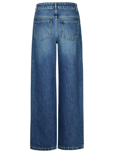 Shop Moschino Blue Cotton Jeans