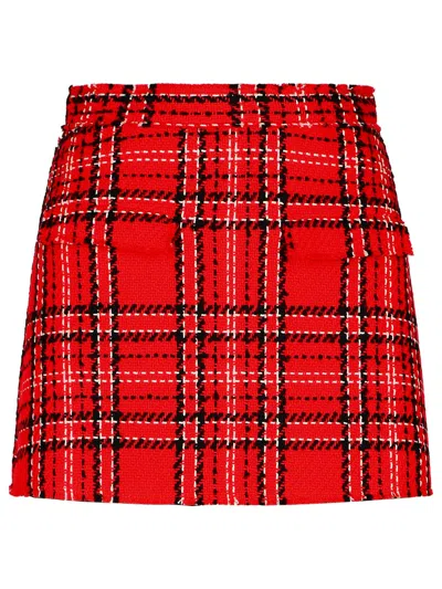 Msgm Fringed Mini Skirt Pockets