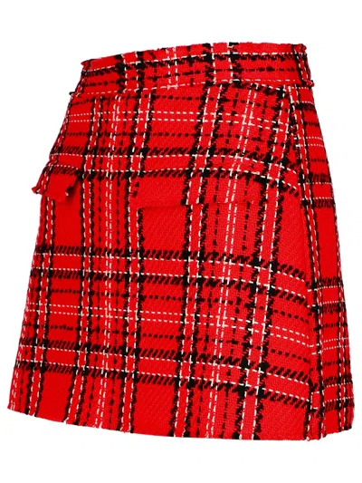 Msgm Fringed Mini Skirt Pockets