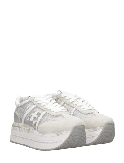 Shop Premiata Sneakers Silver