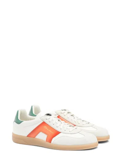 Shop Santoni Sneakers White