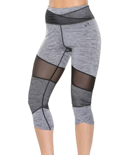 Tlf Apparel Mesh Panel Brigitte Capri In Graphite In Pink