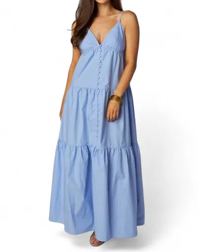 BUDDYLOVE KENNA TIERED MAXI DRESS IN BLUE 