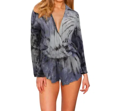 Raviya Tie Dye Romper In Sand In Beige