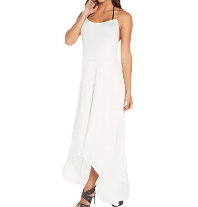 Elif Corbel Cross Back Maxi Dress In Ivory In Multi