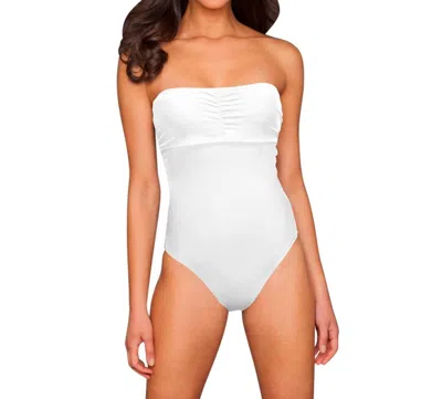 Phax Underwire Bandeau One Piece Swimsuit In White In White