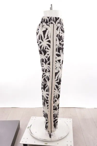 Shop Palm Angels Trousers In Black + White