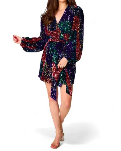 BUDDYLOVE ADELINE SEQUIN WRAP DRESS IN PARTY 