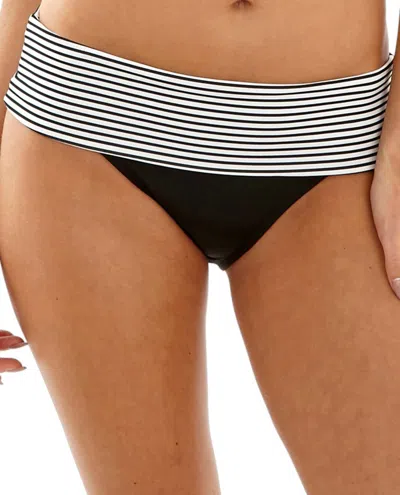 Panache Fold Over Hipster Swim Bottom In Anya Stripe In Multi