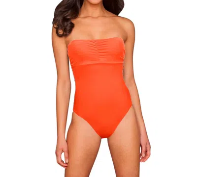 Phax Underwire Bandeau One Piece Swimsuit In Orange In Orange
