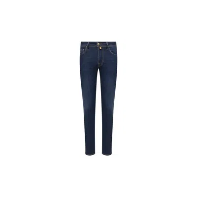 Jacob Cohen Sleek Bard Jeans For The Modern Men's Man In Blue