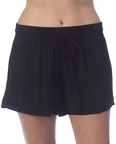 Green Dragon Drawstring Beach Short In Black In Black