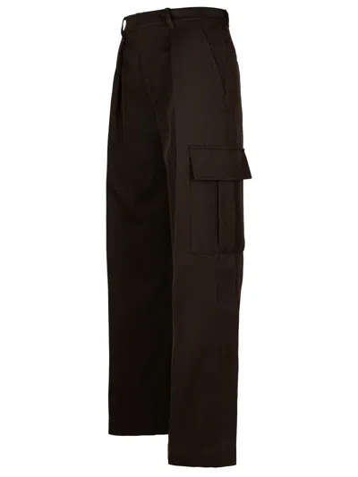 Burberry Wool Cargo Pants For Men In Brown