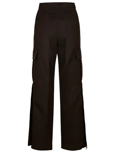 Burberry Wool Cargo Pants For Men In Brown