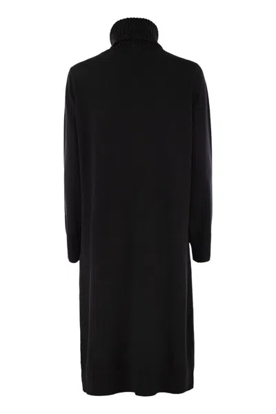 Fabiana Filippi Women's High Neck Dress With Sequins In Black