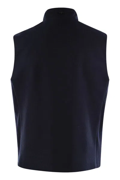 Fedeli Cashmere Lined Waistcoat In Night Blue