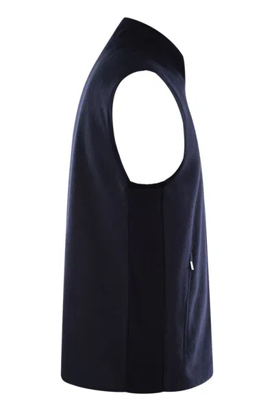 Fedeli Cashmere Lined Waistcoat In Night Blue