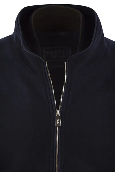 Fedeli Cashmere Lined Waistcoat In Night Blue