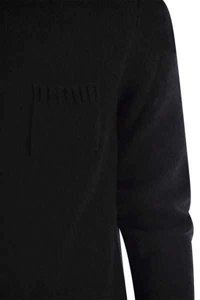 Fedeli Wool And Cashmere Turtleneck Jumper In Night Blue