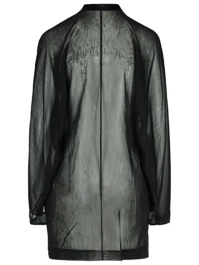 Khaite 'mehna' Black Cotton Blend Dress In Black