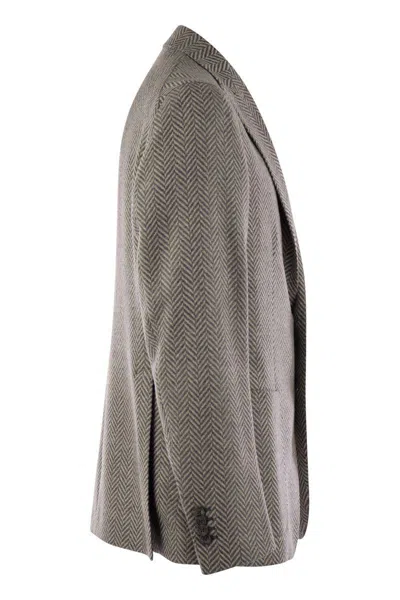 Tagliatore Men's Wool And Cashmere Jacket In Grey
