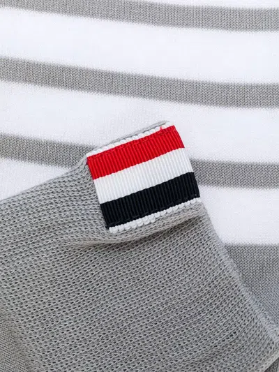 Thom Browne 4-bar Mid-calf Socks In Med Grey