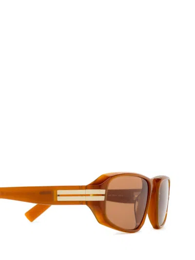 Shop Zegna Sunglasses In Shiny Light Brown