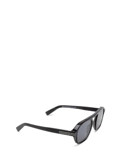 Shop Zegna Sunglasses In Shiny Dark Green