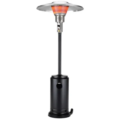 Homezia 40000 Btu Black Steel Propane Cylindrical Pole Standing Patio Heater