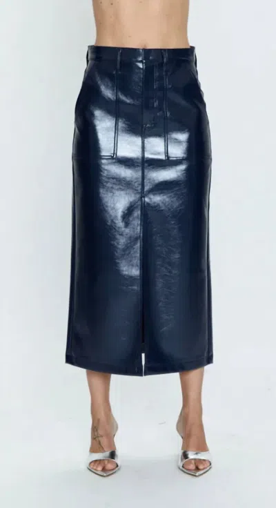 Pistola Alice Utility Faux Leather Midi Skirt In Multi