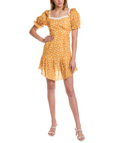 70/21 Polka Dot Mini Dress In Yellow