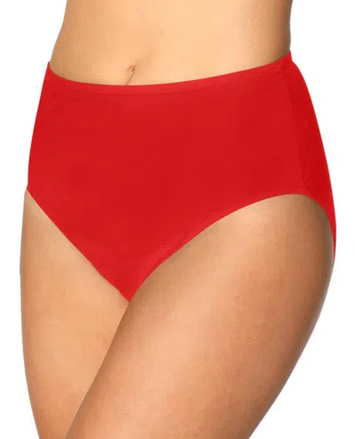 Kallure Women's Full Brief Swim Bottom In Red In Red