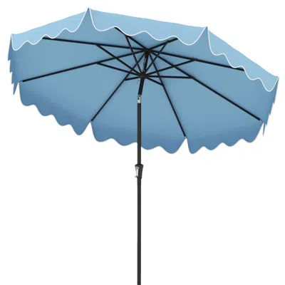 Hivvago 9 Feet Patio Umbrella With Crank Handle And Push Button Tilt