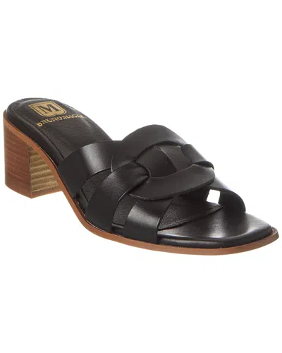 M By Bruno Magli Aria Leather Sandal In Black