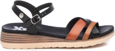 Xti Women's Low Wedge Strappy Sandals In Black In Black