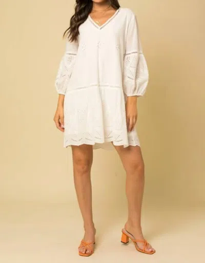 Gilli Eyelet Dress In White In White