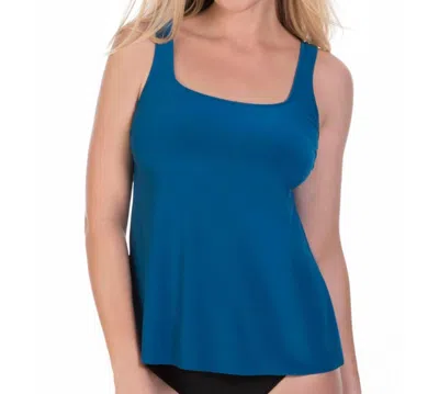 Magicsuit Reese Cowl Back Tankini Top In Blue In Blue
